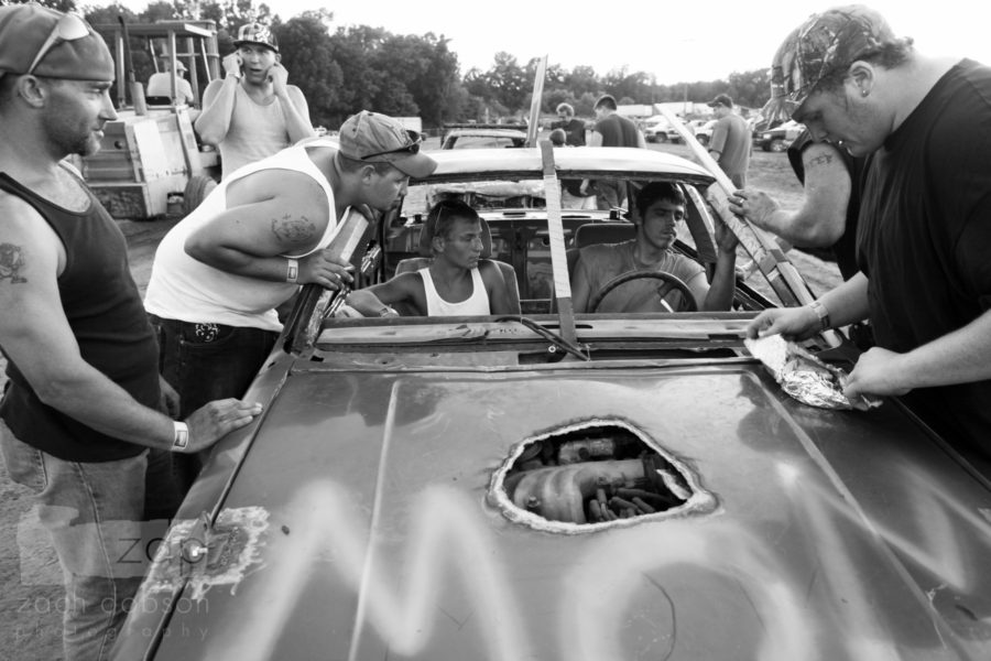 Demolition derby at the Gibson County fair. 2010. Indiana Fairs & Festivals