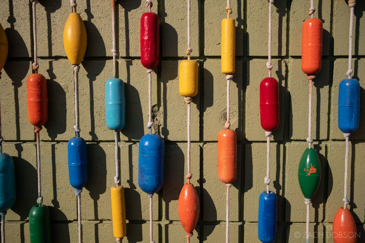 buoys on wall