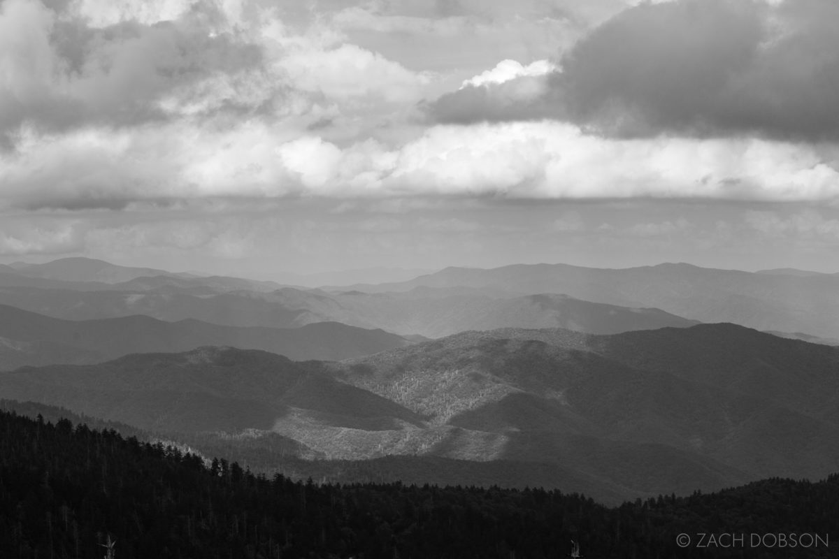 Great Smoky Mountains National Park black and white