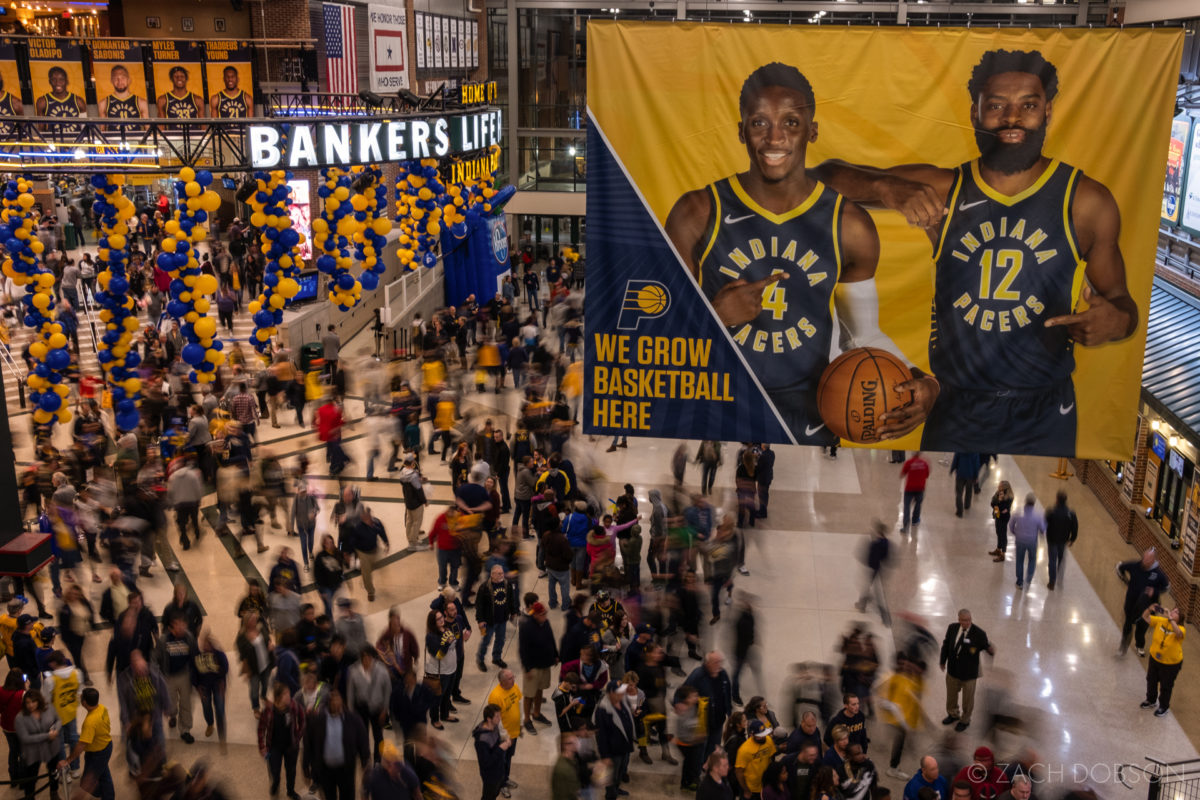 Indiana Pacers fans at Bankers Life Fieldhouse