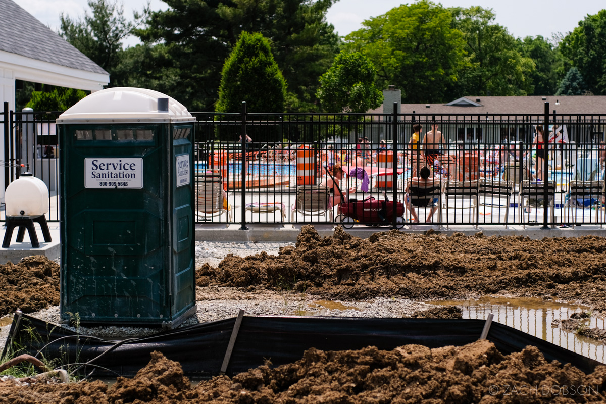 carmel indiana pool open during construction