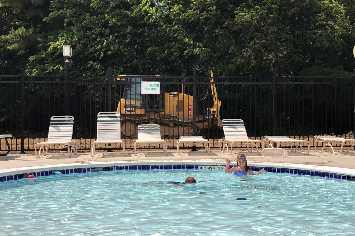 carmel indiana pool open during construction