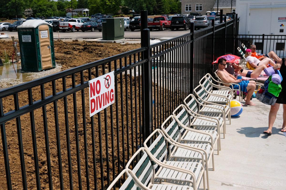 carmel indiana pool open during construction