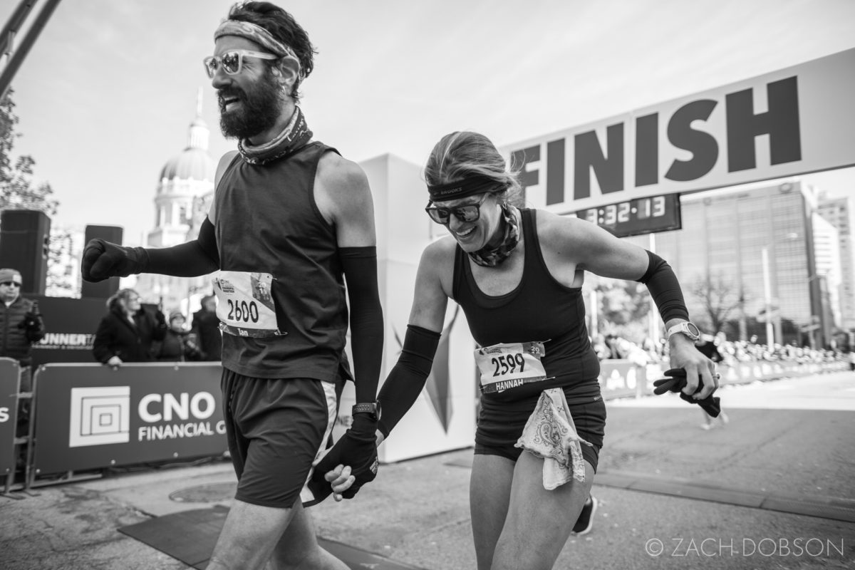 Indianapolis Monumental Marathon, 2019. finish