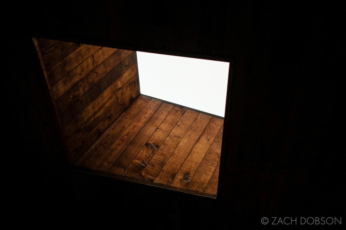 skylight on porch in winter