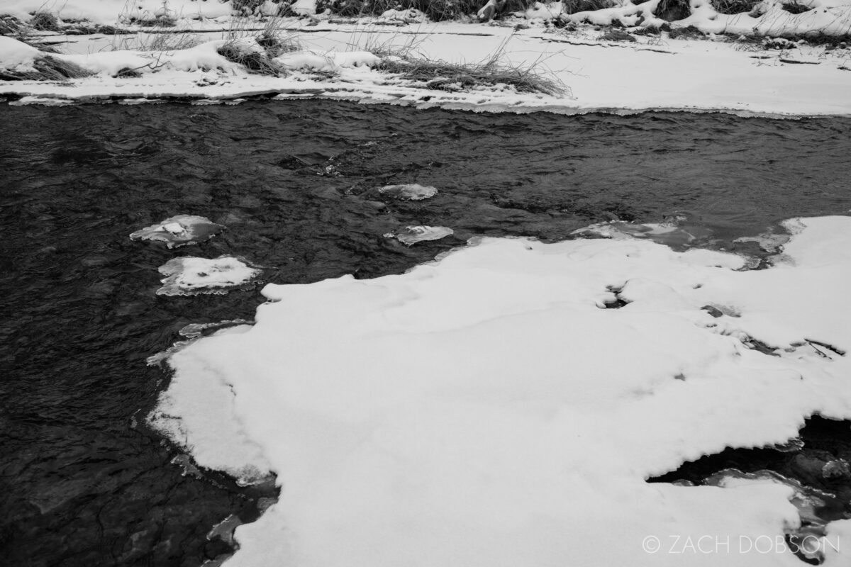 frozen creek winter midwest indiana