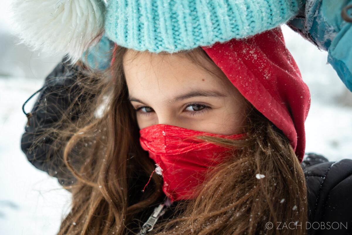 snow photography portrait