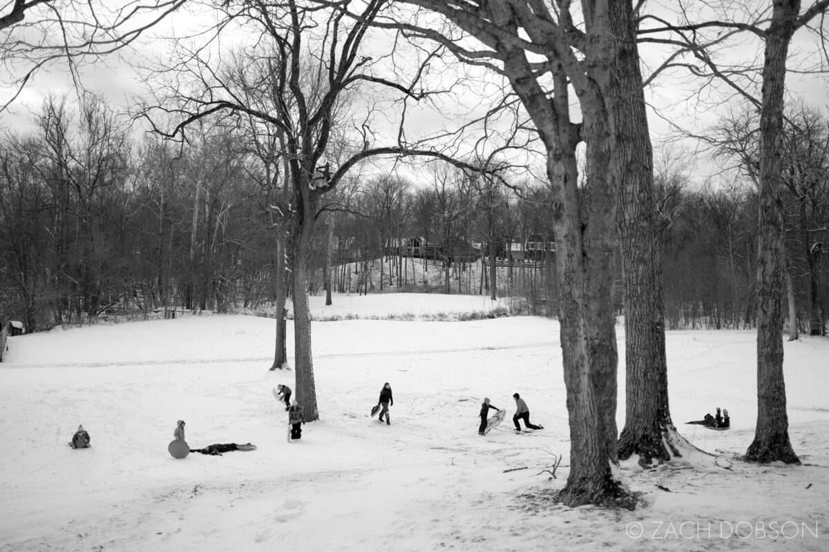 winter sledding snow photography