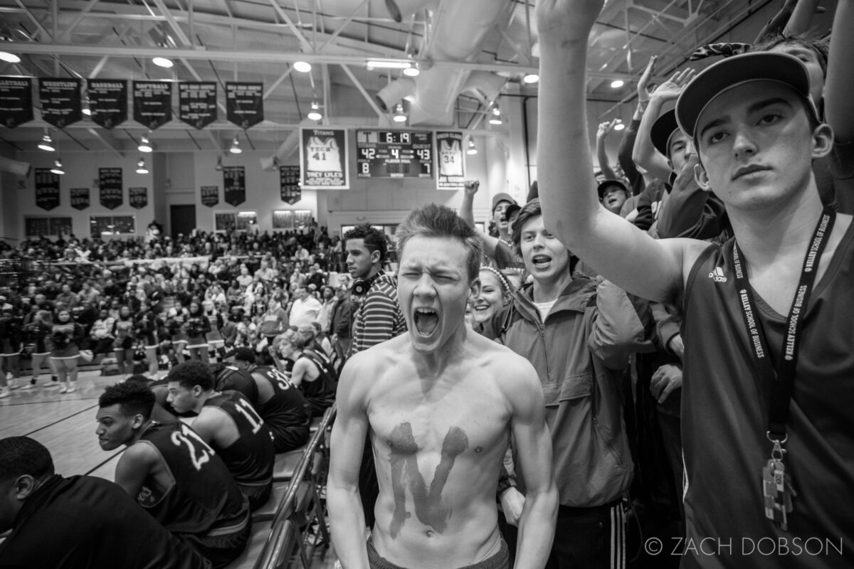 indiana high school basketball yelling fan