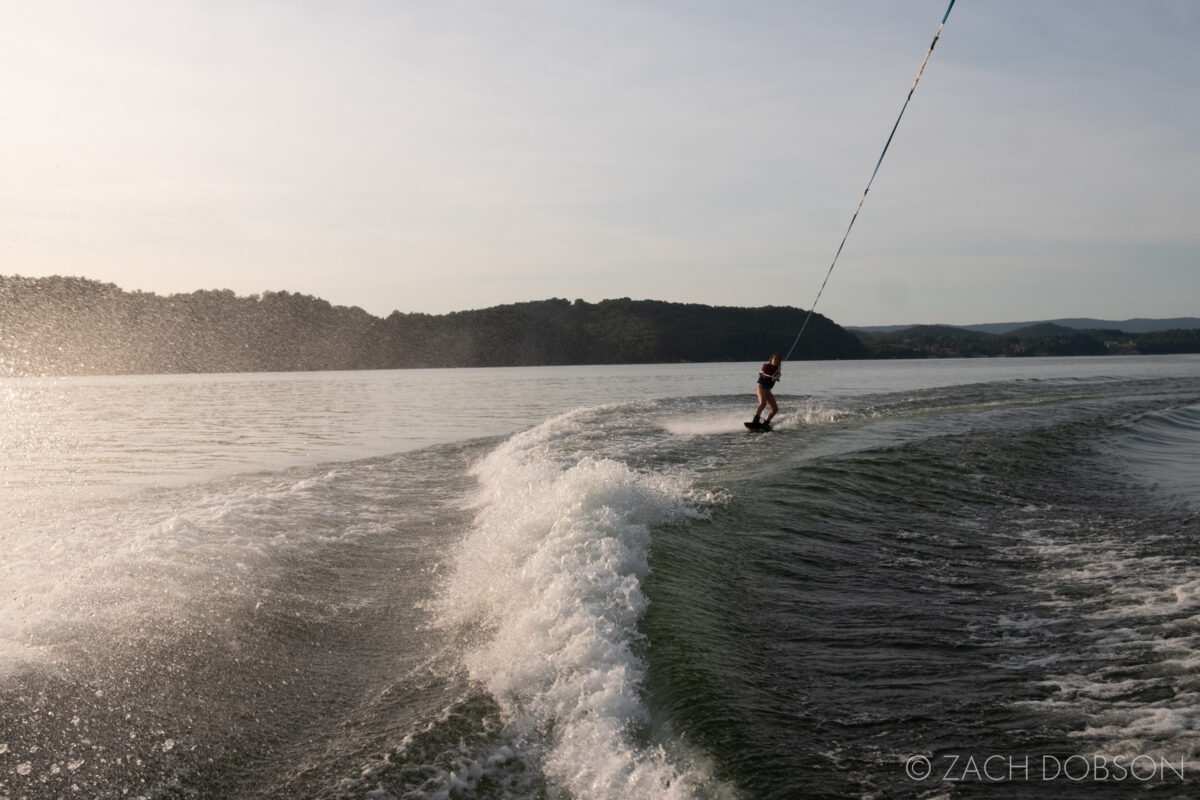 Watts Bar Lake, Kingston, TN. Wakeboarding.