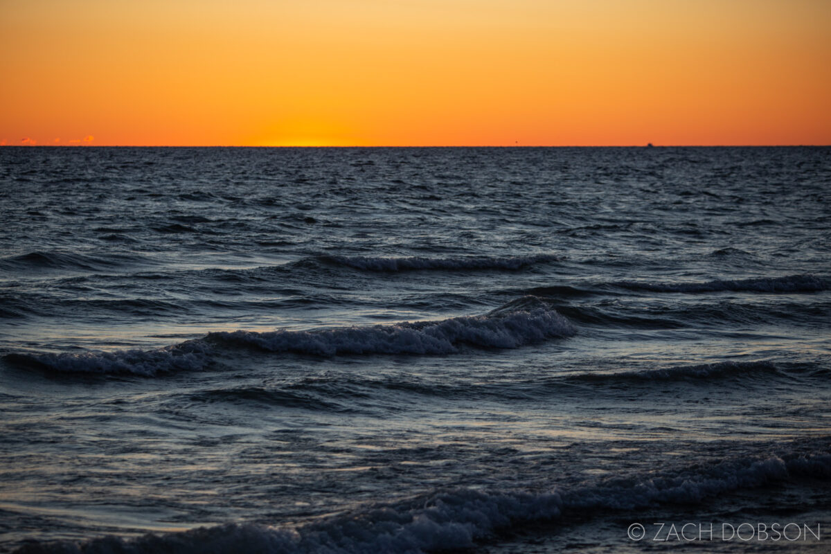 before sunrise on Lake Huron at Hoeft State Park in Rogers City, Michigan