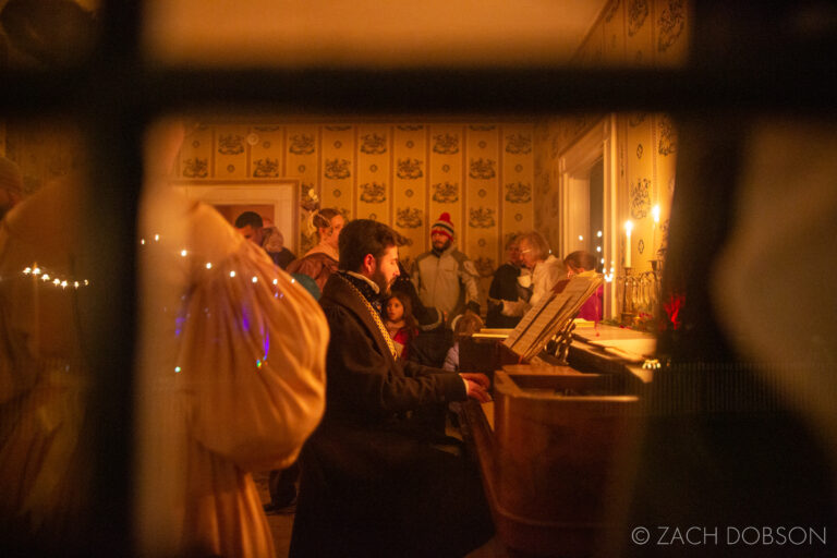 Recreating Christmastime in 1836 during a merry prairie holiday at conner prairie in fishers, indiana.