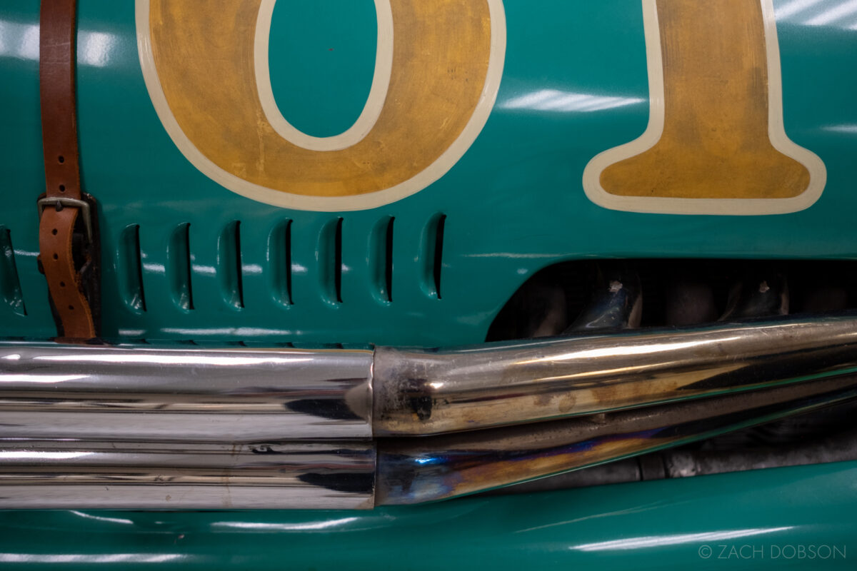 Car detail at the Indianapolis Motor Speedway Museum