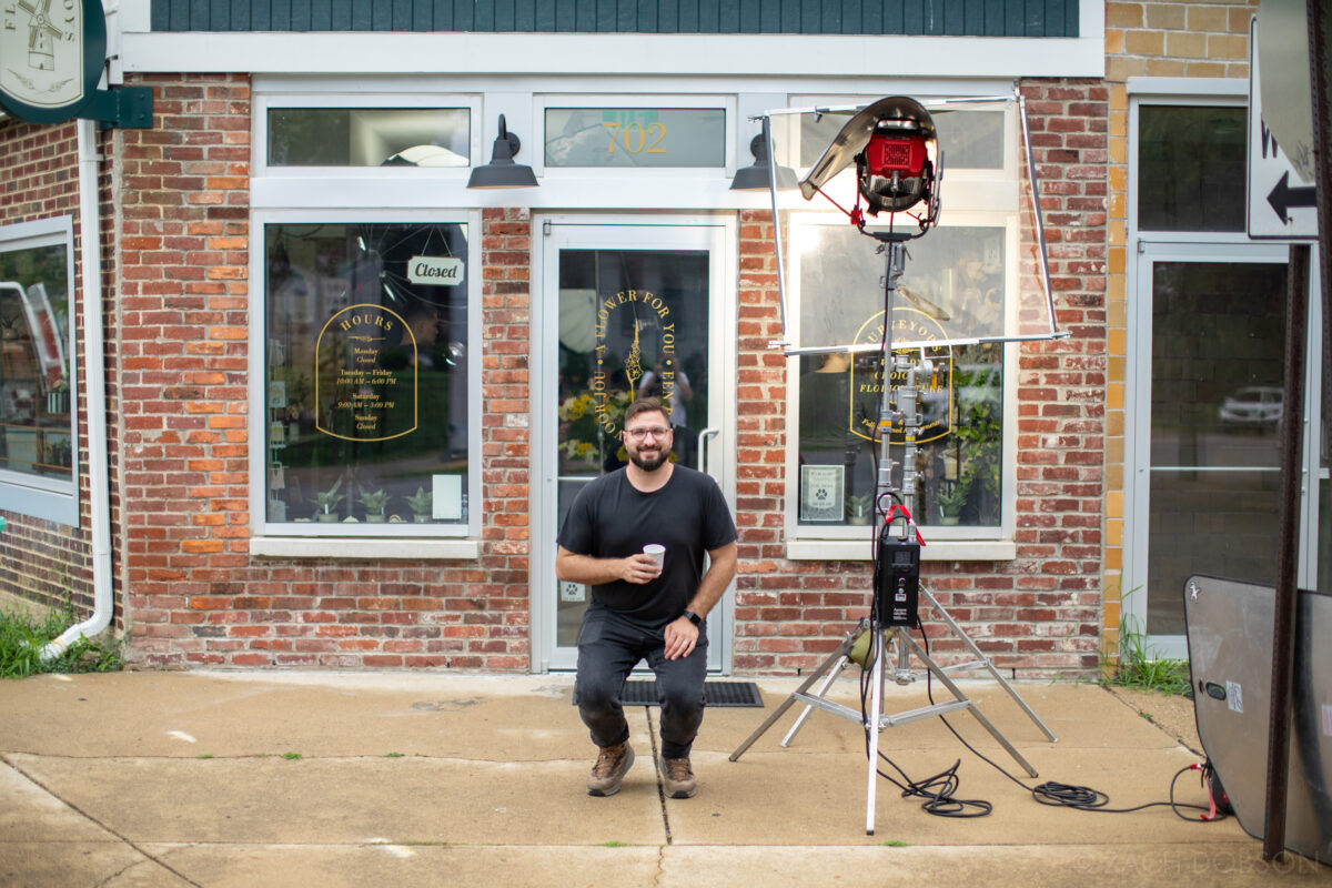 indianapolis commercial photoshoot, behind the scenes, flower shop