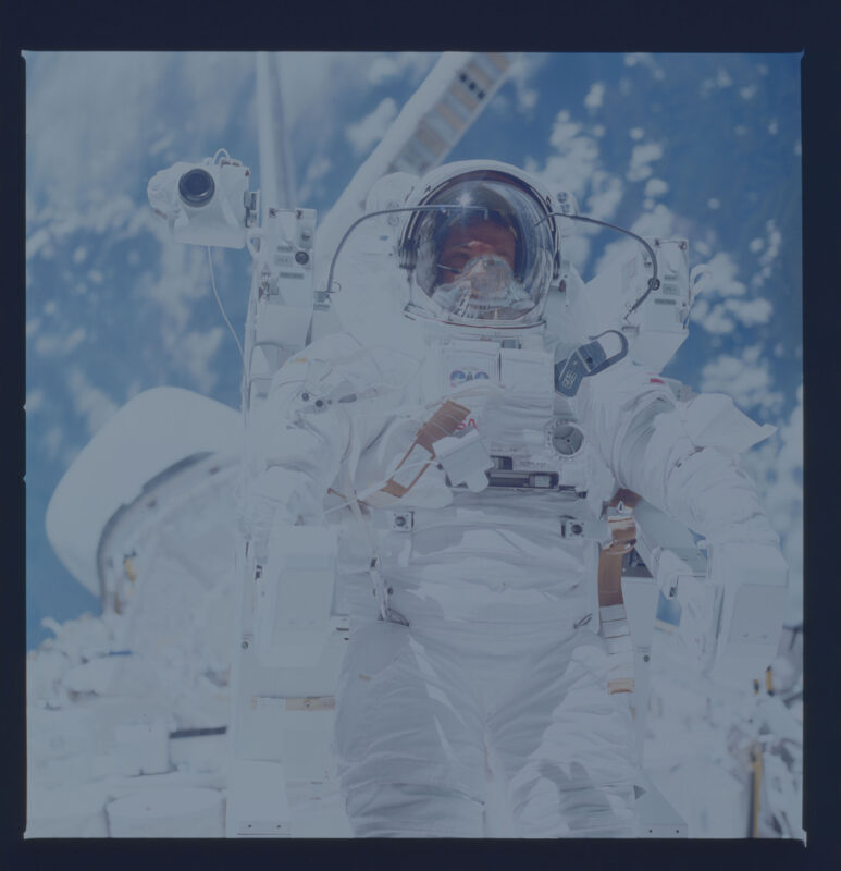 Photo from NASA Mission STS-41B space walk