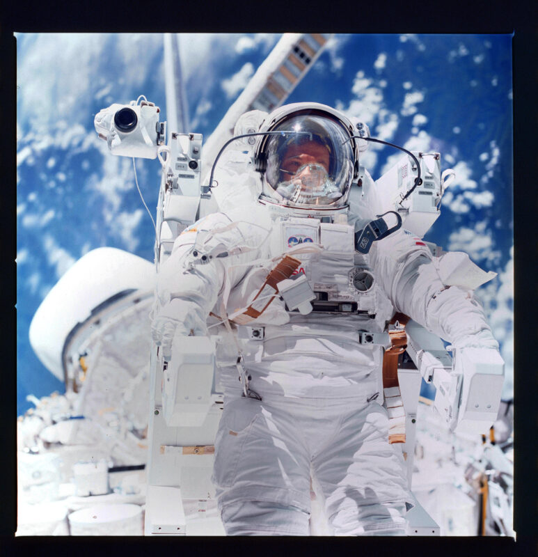 Photo from NASA Mission STS-41B space walk