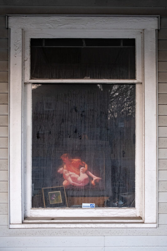 Art in Dirty Window - ©Zach Dobson Top 10 Photos 2024. Carmel, Indiana.
