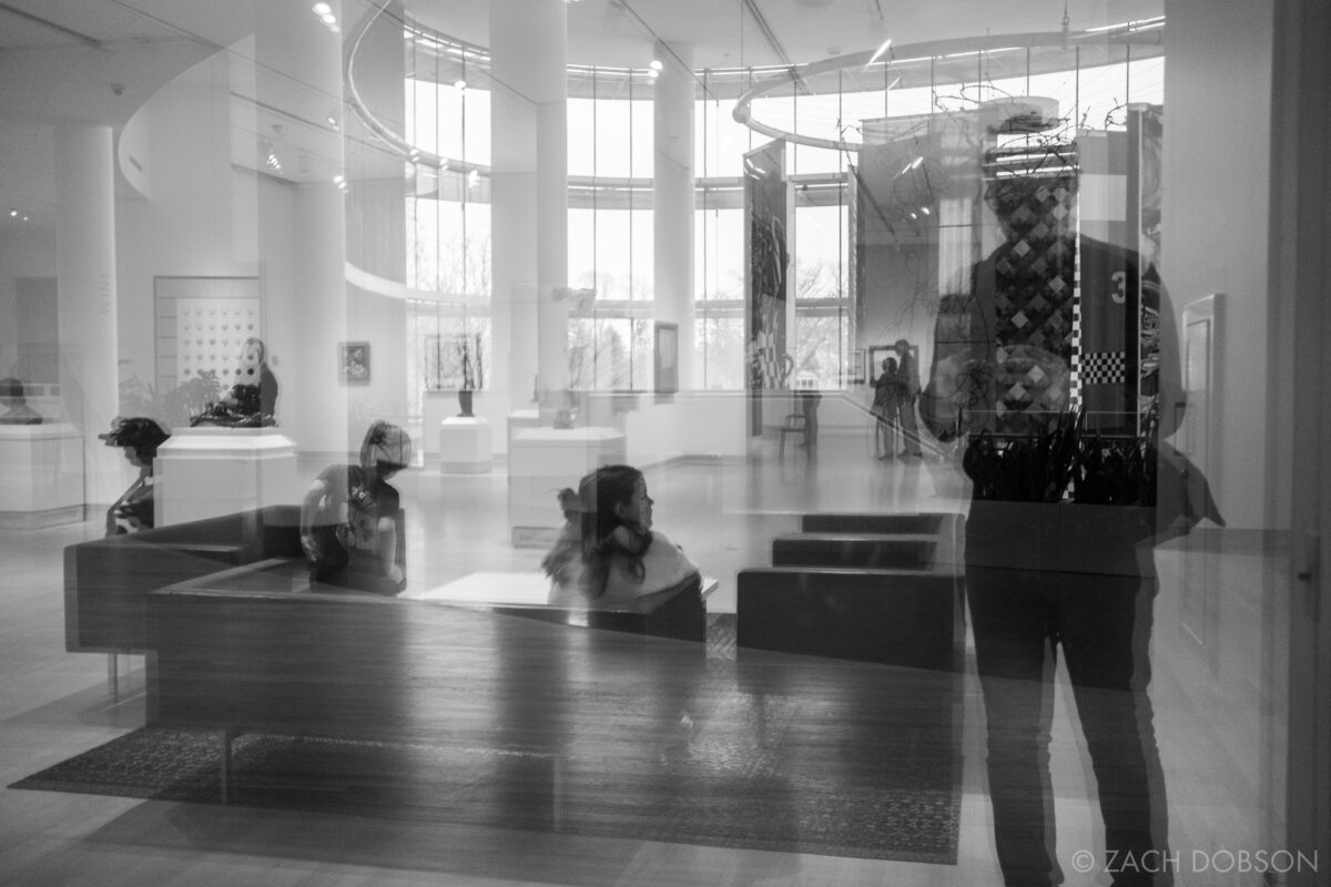 Indianapolis Museum of Art Galleries at Newfields. zach and kids in background